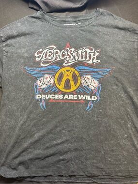 Aerosmith - Deuces Are Wild Black Graphic Tee (XL)